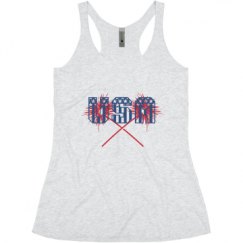 Ladies Slim Fit Super Soft Racerback Triblend Tank