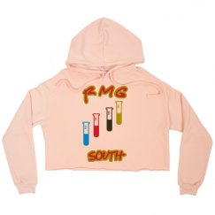 Ladies Relaxed Fit Cropped Fleece Hoodie