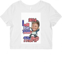 Ladies Slim Fit Crop Top Tee