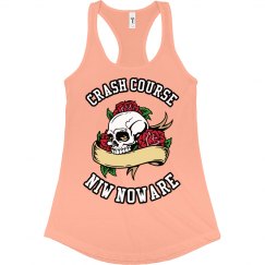 CRASH COURSE NIW LADIES SLIM FIT RACERBACK TANK TOP