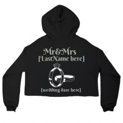 Ladies Relaxed Fit Cropped Fleece Hoodie