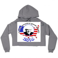 Ladies Relaxed Fit Cropped Fleece Hoodie