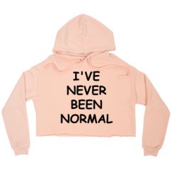 Ladies Relaxed Fit Cropped Fleece Hoodie