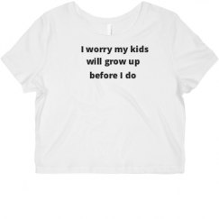 Ladies Slim Fit Crop Top Tee