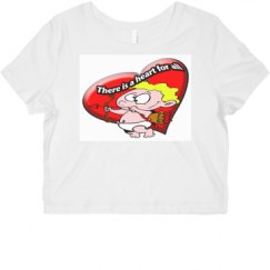 Ladies Slim Fit Crop Top Tee