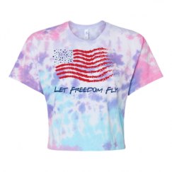 Women's Tie Dye Crop Top Tee