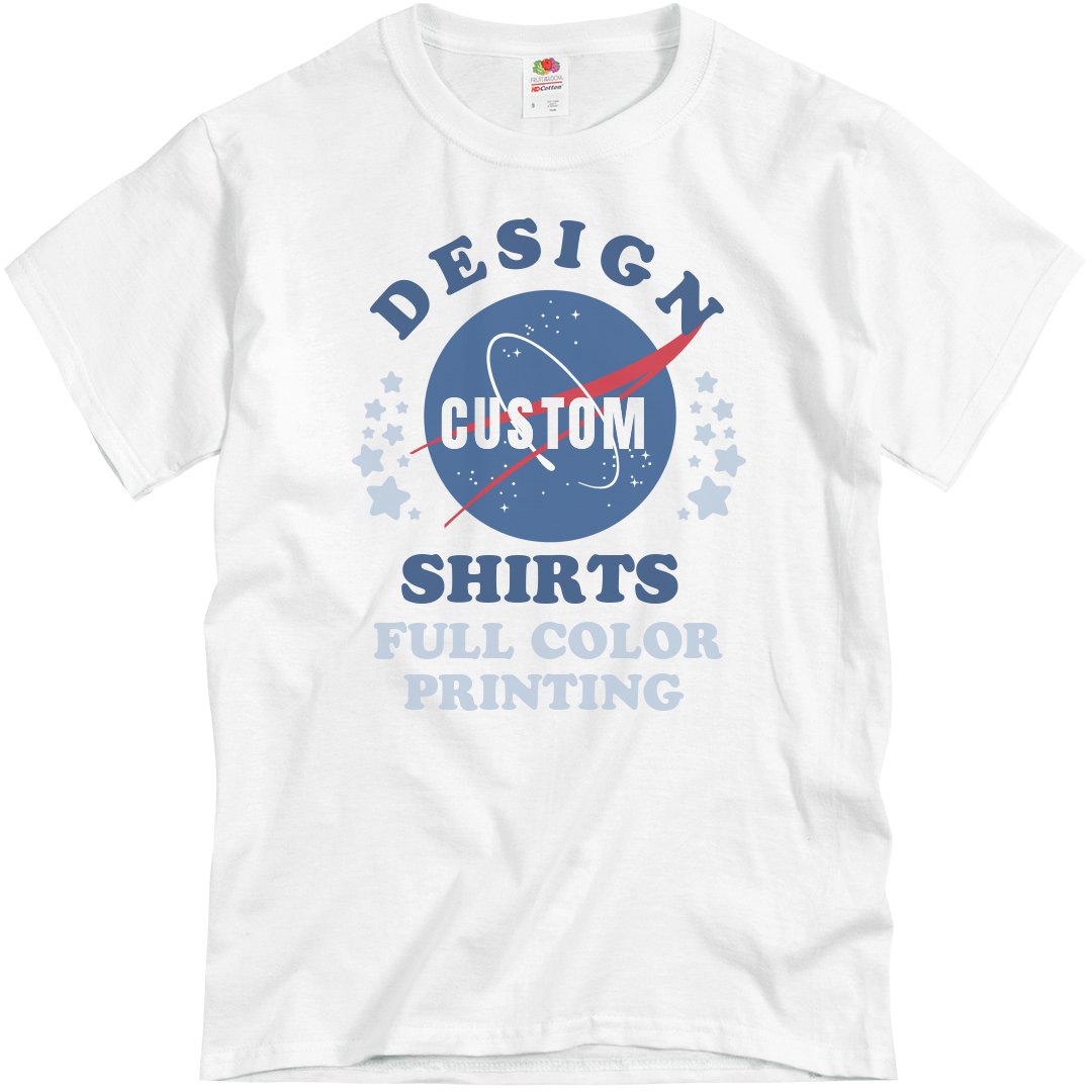 Custom Full Color Nasa Design - Unisex Basic Promo T-Shirt | FunnyShirts
