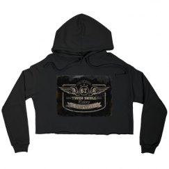Ladies Relaxed Fit Cropped Fleece Hoodie