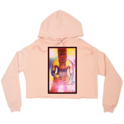 Ladies Relaxed Fit Cropped Fleece Hoodie