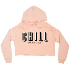 Ladies Relaxed Fit Cropped Fleece Hoodie