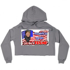 Ladies Relaxed Fit Cropped Fleece Hoodie