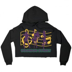 Ladies Relaxed Fit Cropped Fleece Hoodie