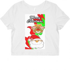 Ladies Slim Fit Crop Top Tee