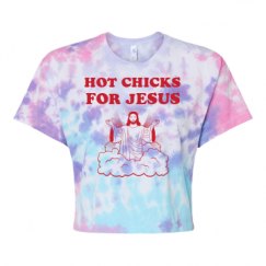 Women's Tie Dye Crop Top Tee