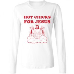 Ladies Relaxed Fit Basic Long Sleeve Tee