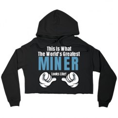 Ladies Relaxed Fit Cropped Fleece Hoodie