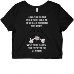 Ladies Slim Fit Crop Top Tee