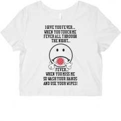 Ladies Slim Fit Crop Top Tee