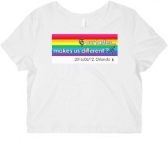 Ladies Slim Fit Crop Top Tee