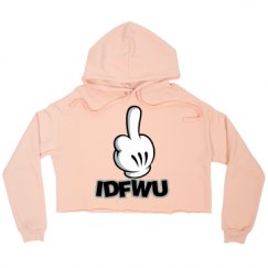 Ladies Relaxed Fit Cropped Fleece Hoodie