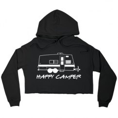 Ladies Relaxed Fit Cropped Fleece Hoodie