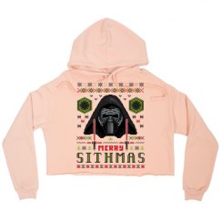 Ladies Relaxed Fit Cropped Fleece Hoodie