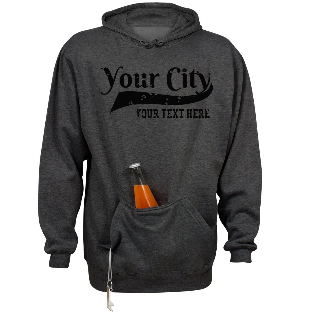 Custom City Beer Pocket Unisex Beer Holder Tailgate Hoodie - Main Image