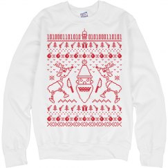Santa and Reindeer Ugly Christmas Sweatshirt