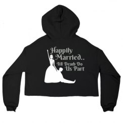 Ladies Relaxed Fit Cropped Fleece Hoodie