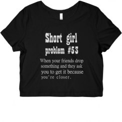 Ladies Slim Fit Crop Top Tee