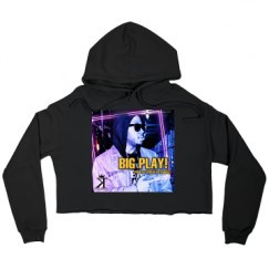 Ladies Relaxed Fit Cropped Fleece Hoodie