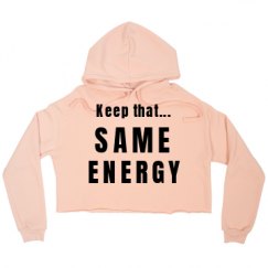 Ladies Relaxed Fit Cropped Fleece Hoodie