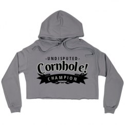 Ladies Relaxed Fit Cropped Fleece Hoodie