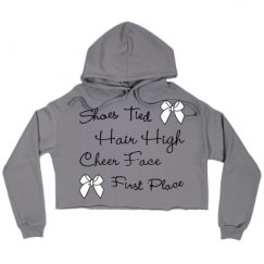 Ladies Relaxed Fit Cropped Fleece Hoodie