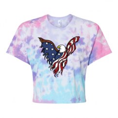 Women's Tie Dye Crop Top Tee