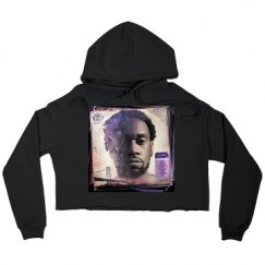 Ladies Relaxed Fit Cropped Fleece Hoodie