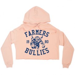 Ladies Relaxed Fit Cropped Fleece Hoodie