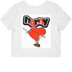 Ladies Slim Fit Crop Top Tee