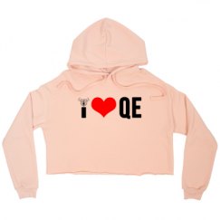 Ladies Relaxed Fit Cropped Fleece Hoodie