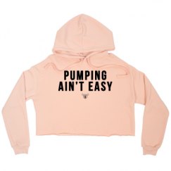 Ladies Relaxed Fit Cropped Fleece Hoodie