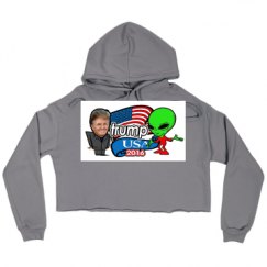 Ladies Relaxed Fit Cropped Fleece Hoodie