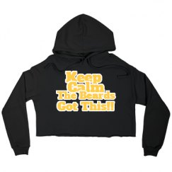 Ladies Relaxed Fit Cropped Fleece Hoodie