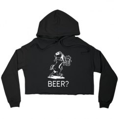 Ladies Relaxed Fit Cropped Fleece Hoodie