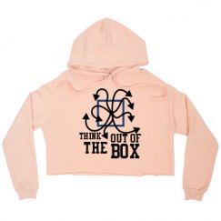 Ladies Relaxed Fit Cropped Fleece Hoodie