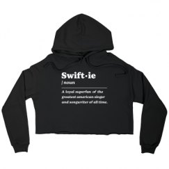 Ladies Relaxed Fit Cropped Fleece Hoodie