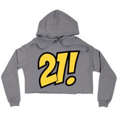 Ladies Relaxed Fit Cropped Fleece Hoodie