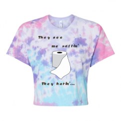 Women's Tie Dye Crop Top Tee