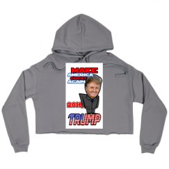 Ladies Relaxed Fit Cropped Fleece Hoodie