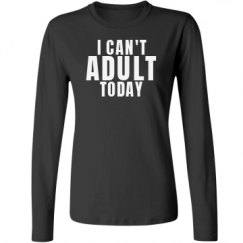 Ladies Relaxed Fit Basic Long Sleeve Tee