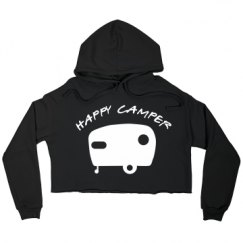 Ladies Relaxed Fit Cropped Fleece Hoodie